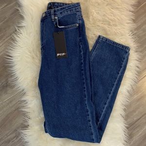 Nasty Gal NWT blue straight leg jeans